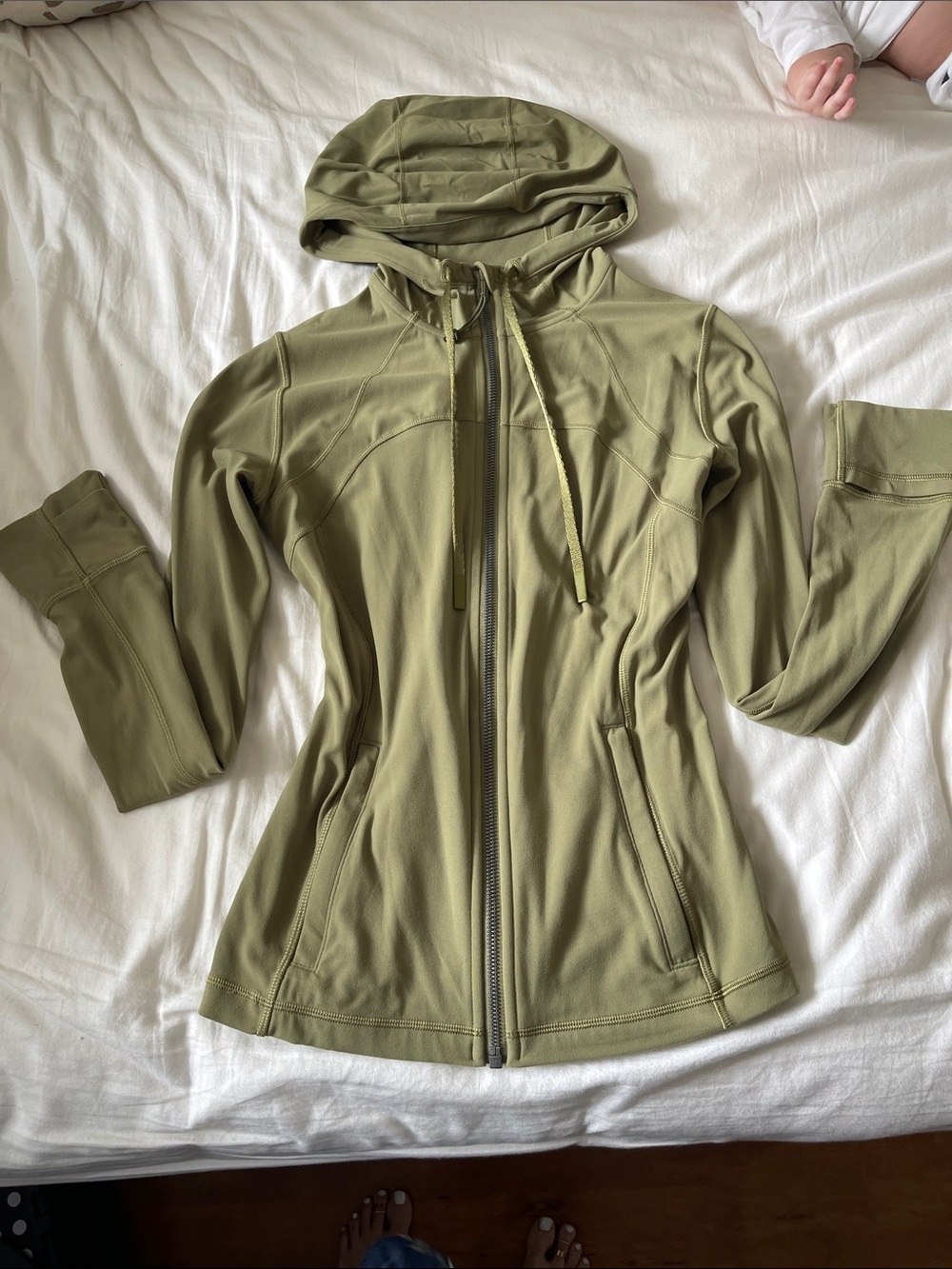 lululemon athletica Olive Green Hooded define Jacket